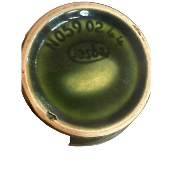 Vintage Green Ceramic Tea Pot With Red Lid - Picture 4 of 5